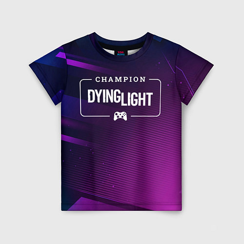 Детская футболка Dying Light gaming champion: рамка с лого и джойст / 3D-принт – фото 1
