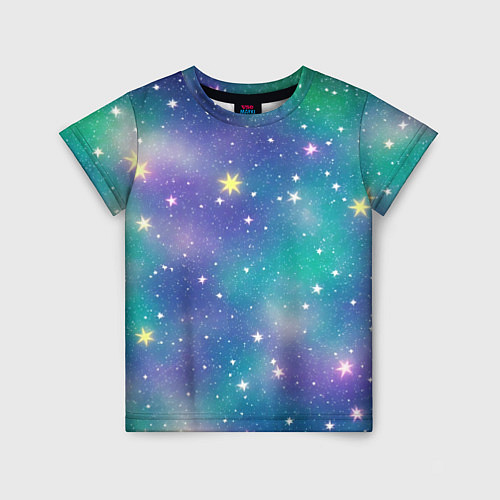 Детская футболка Космическое сияние волшебное / 3D-принт – фото 1