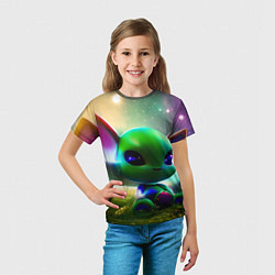 Футболка детская Крошка инопланетянин, цвет: 3D-принт — фото 2