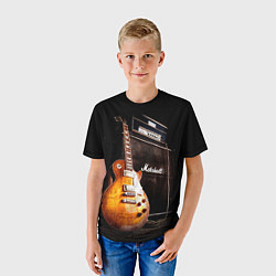 Футболка детская Рокерская гитара, цвет: 3D-принт — фото 2