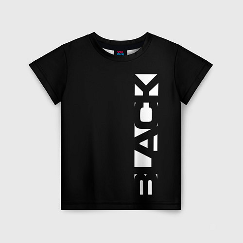 Детская футболка Black minimalistik / 3D-принт – фото 1