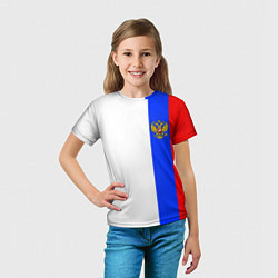 Футболка детская Цвета России - герб, цвет: 3D-принт — фото 2