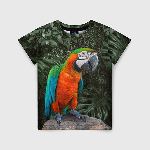 Детская футболка Попугай Макао / 3D-принт – фото 1