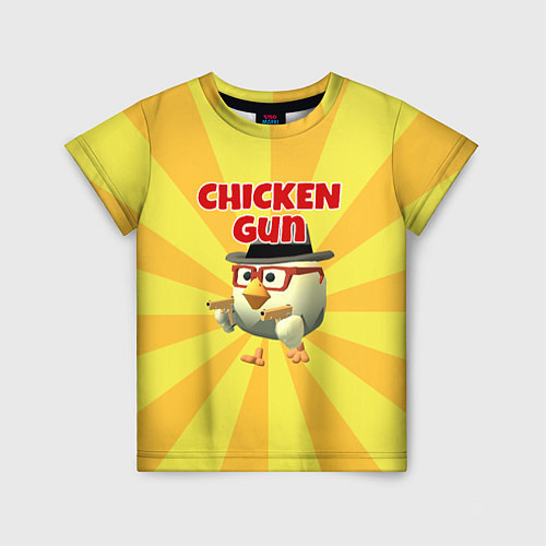 Детская футболка Chicken Gun с пистолетами / 3D-принт – фото 1