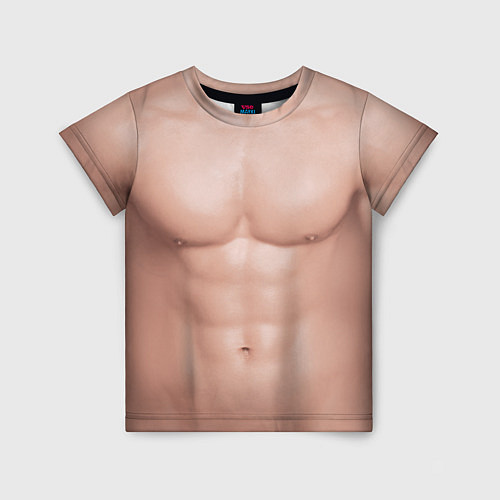 Детская футболка Мужской торс качка с мышцами - идеальное тело с му / 3D-принт – фото 1