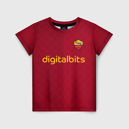 Детская футболка Пауло Дибала ФК Рома форма 2223 домашняя / 3D-принт – фото 1