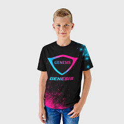 Футболка детская Genesis - neon gradient, цвет: 3D-принт — фото 2
