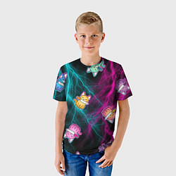 Футболка детская Котики и стихия, цвет: 3D-принт — фото 2
