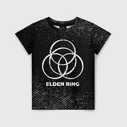 Детская футболка Elden Ring с потертостями на темном фоне
