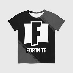 Детская футболка Fortnite glitch на темном фоне