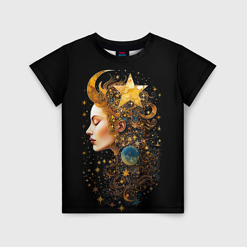Детская футболка Богиня ночи - нейросеть / 3D-принт – фото 1
