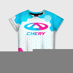 Футболка детская Chery neon gradient style, цвет: 3D-принт