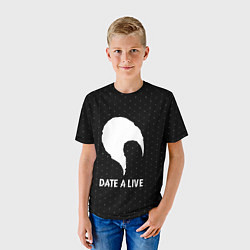 Футболка детская Date A Live glitch на темном фоне, цвет: 3D-принт — фото 2