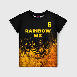 Детская футболка Rainbow Six - gold gradient: символ сверху