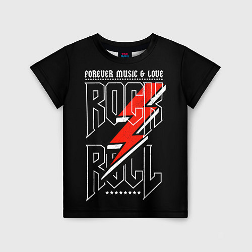 Детская футболка Rock and Roll Forever / 3D-принт – фото 1