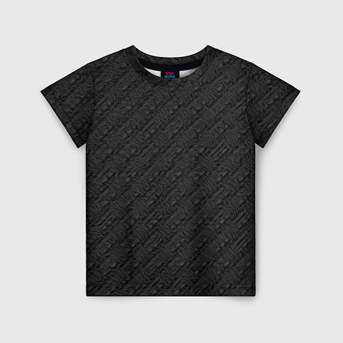 Детская футболка Текстура черный / 3D-принт – фото 1