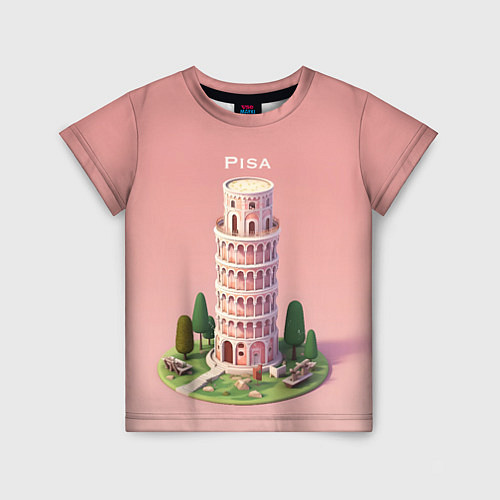 Детская футболка Pisa Isometric / 3D-принт – фото 1