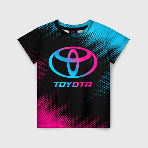 Детская футболка Toyota - neon gradient / 3D-принт – фото 1