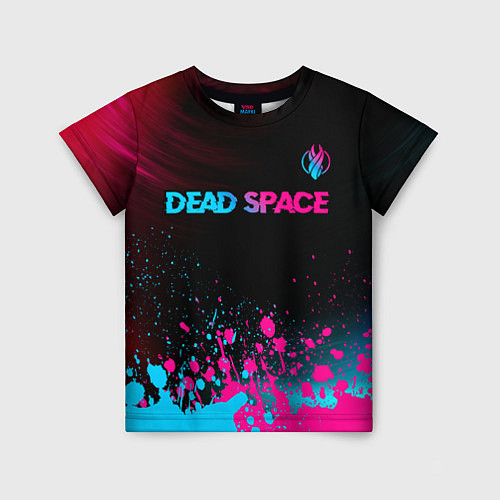Детская футболка Dead Space - neon gradient: символ сверху / 3D-принт – фото 1