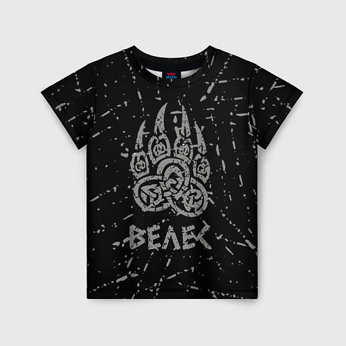 Детская футболка Велес лапа медведя / 3D-принт – фото 1