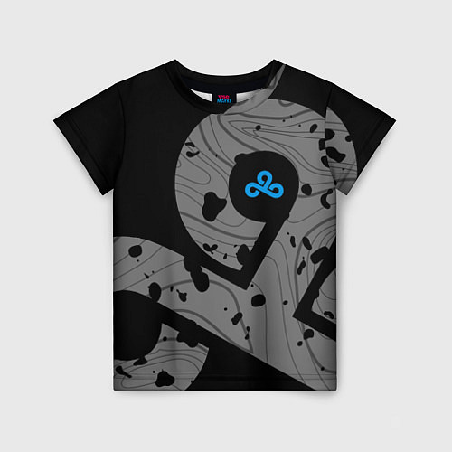 Детская футболка Форма Cloud 9 black / 3D-принт – фото 1