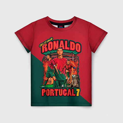 Детская футболка Криштиану Роналду сборная Португалии 7 / 3D-принт – фото 1
