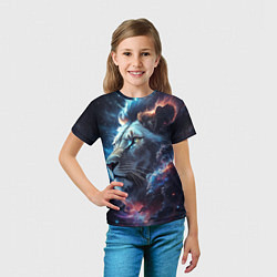 Футболка детская Galactic lion, цвет: 3D-принт — фото 2