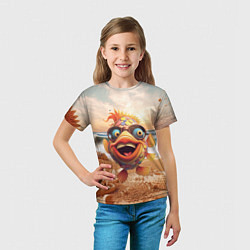 Футболка детская Большой мультяшный карп, цвет: 3D-принт — фото 2
