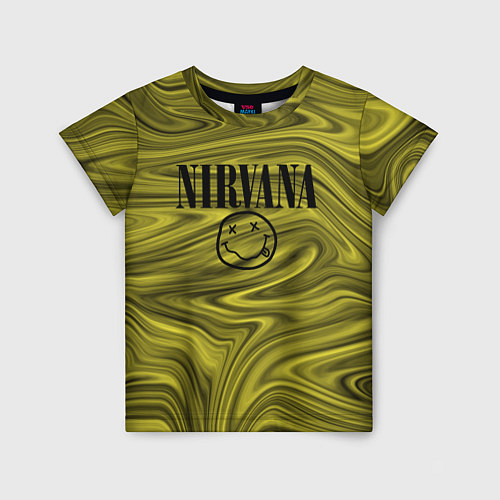 Детская футболка Nirvana лого абстракция / 3D-принт – фото 1