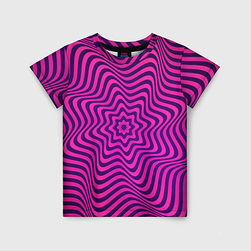 Детская футболка Абстрактный фиолетовый узор / 3D-принт – фото 1