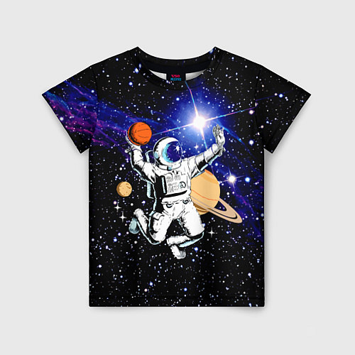 Детская футболка Космический баскетбол / 3D-принт – фото 1