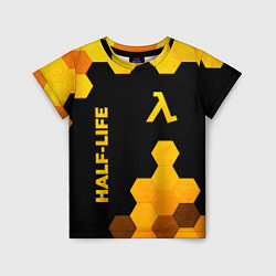 Футболка детская Half-Life - gold gradient: надпись, символ, цвет: 3D-принт