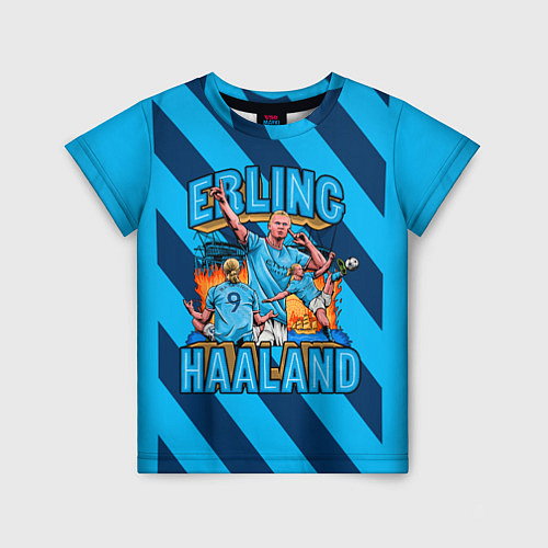 Детская футболка Эрлинг Холанд ФК Манчестер Сити 9 / 3D-принт – фото 1