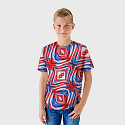 Футболка детская Красная маска абстракция, цвет: 3D-принт — фото 2