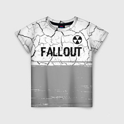 Футболка детская Fallout glitch на светлом фоне: символ сверху, цвет: 3D-принт