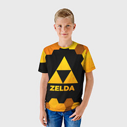 Футболка детская Zelda - gold gradient, цвет: 3D-принт — фото 2