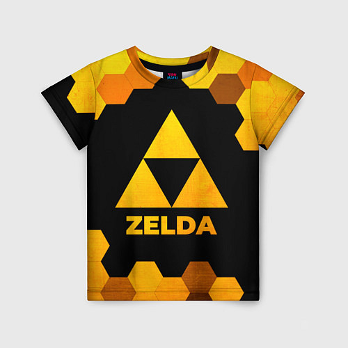 Детская футболка Zelda - gold gradient / 3D-принт – фото 1