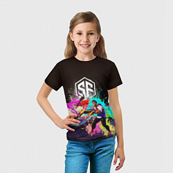 Футболка детская Street Fighter game, цвет: 3D-принт — фото 2