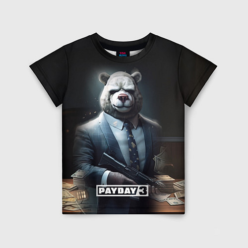 Детская футболка Payday3 bear / 3D-принт – фото 1