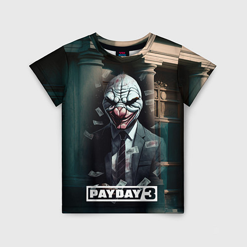 Детская футболка Payday 3 mask / 3D-принт – фото 1