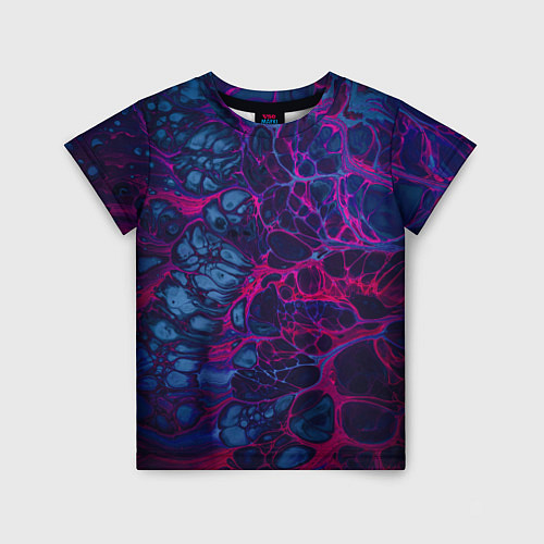 Детская футболка Неоновая лава / 3D-принт – фото 1