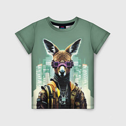 Футболка детская Cool kangaroo - cyberpunk, цвет: 3D-принт