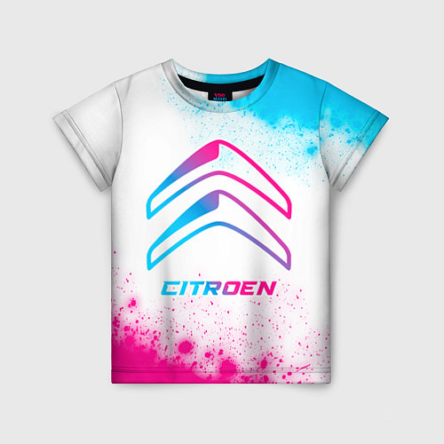 Детская футболка Citroen neon gradient style / 3D-принт – фото 1