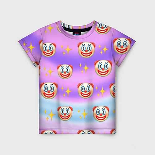 Детская футболка Узор с Клоунами / 3D-принт – фото 1