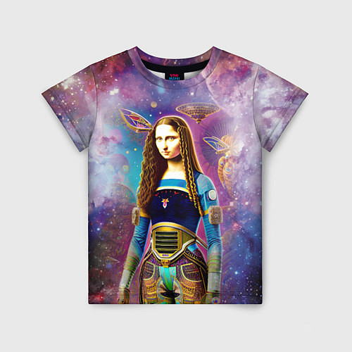Детская футболка Современная девушка по имени Джоконда / 3D-принт – фото 1
