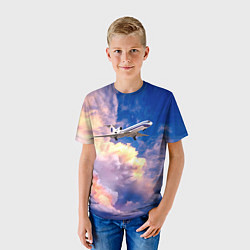 Футболка детская Ту-154М Взлет, цвет: 3D-принт — фото 2