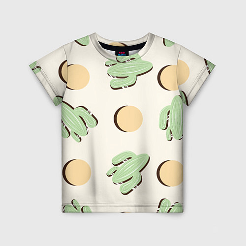 Детская футболка Пустынный кактус / 3D-принт – фото 1