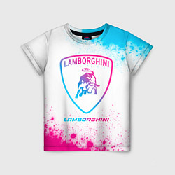 Футболка детская Lamborghini neon gradient style, цвет: 3D-принт