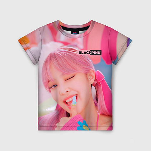 Детская футболка Jennie Black pink / 3D-принт – фото 1