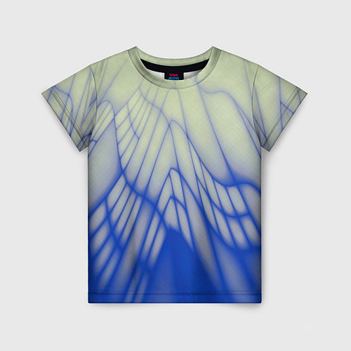 Детская футболка Лучи - неоновый синий - Хуф и Ся / 3D-принт – фото 1